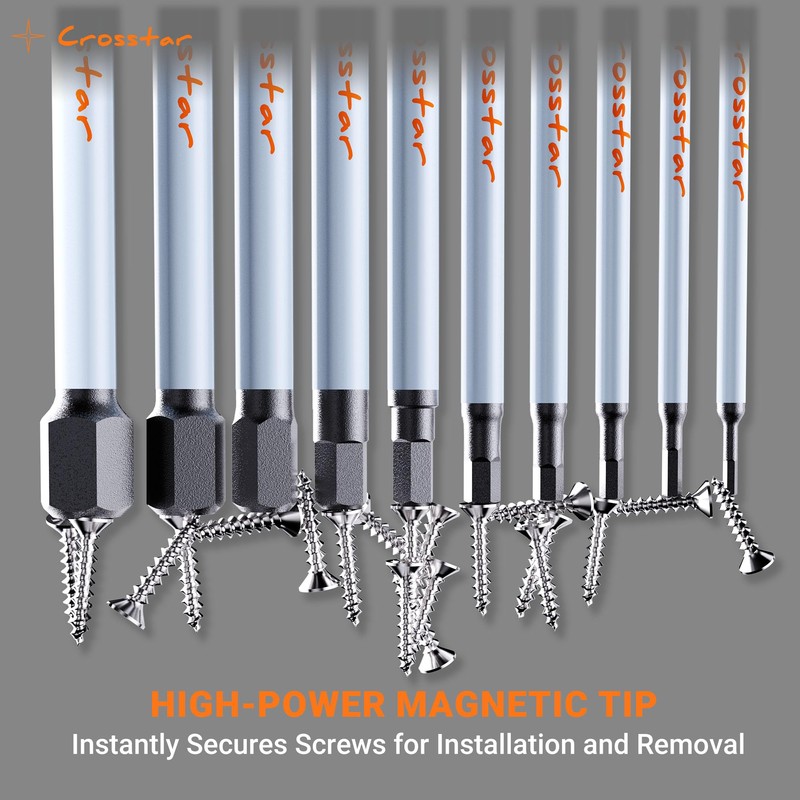 Crosstar Impact-Rated 30-Piece Interchangeable Ratcheting T-Handle Set – SAE, Metric,