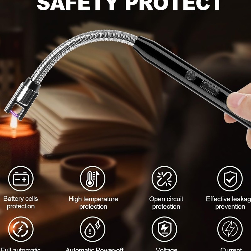 2-Pack Plasma Arc Lighters – Rechargeable USB Candle Lighters with