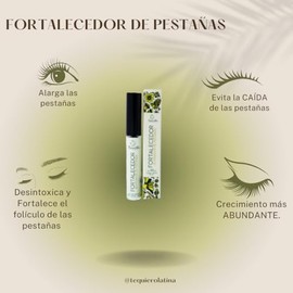 Fortalecedor y Alargador de Pestañas | Serum Pestañas | Más fuertes y más largas | Realza tu mirada | Solo crecimiento, nunca caída | Producto natural