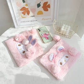 Character Bouclé Pouch Portable Travel Toiletry Bag Large Capacity Cosmetic Storage Multi Clutch Bag NO.1 2ea