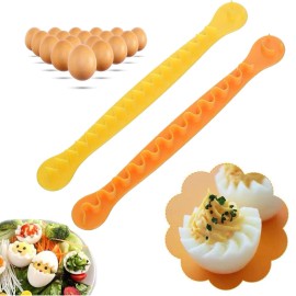2pcs Fancy Cut Egg Cooked Eggs Cutter Lace Egg Slicer Egg Carving Wire Cutter