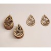 30 piezas de arete de madera de lágrima, recortes de
