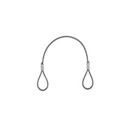 EUROLITE Steel Cable (SC) 400 x 3 mm Silver without Connectors | Wire Rope with Loops, Crimped without Thimbles