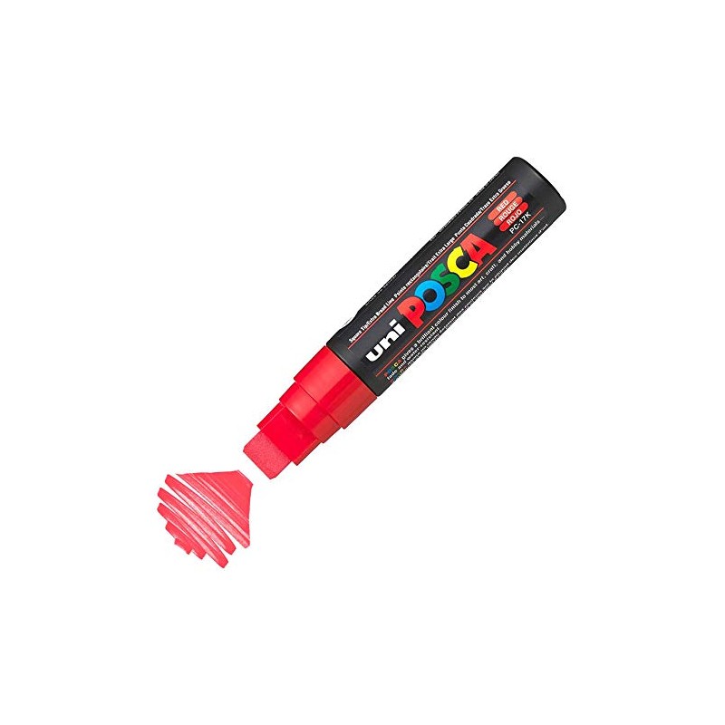 uni-ball Posca PC-17K Extra Broad Chisel Tip Marker - Red,