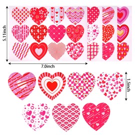 32 Sheet Valentine Day Stickers Heart Stickers Labels Love Gift Box Envelope Wedding Stick Decorative Sticker for Valentine Crafts Party Favors Gifts Decorating Supplies