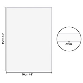 Belle Vous Pack of 10 Acrylic Plates, Transparent Plastic Panels, Acrylic Glass, 2 mm Thick, 15 x 10 cm, Transparent Acrylic Glass Cut, Plexi Glass for DIY Projects, Painting, Calligraphy & Table
