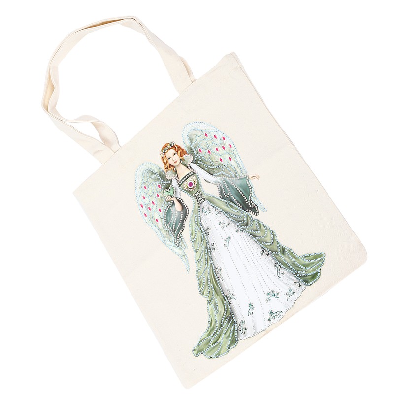 DIY Diamond Painting Shopping Bag Rhinestones Painting Tote Bag with
