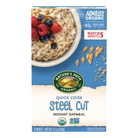Nature's Path Organic Quick Cook Quick Cook Steel Cut Instant Oatmeal, 11.3 oz (Pack of 6), Non-GMO