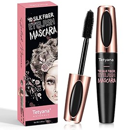 4D Silk Fiber Lash Mascara Waterproof, Luxuriously Longer, Thicker, Voluminous Eyelashes, Long-Lasting, Dramatic Extension, Smudge-proof, Hypoallergen