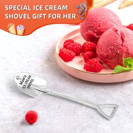 Mom's Ice Cream Spoon Gifts for Mom Christmas Gifts for Mom from Daughter Son, Funny Stocking Stuffers for Women Mom Birthday Gifts for Mom Engraved Spoon Shovel, Mothers Day for Mom, Presents for Mom