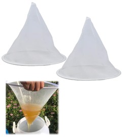 Doyime Honey Filter Net, Honey Strainer, Honey Strainer, (2 Pack), Honey Strainer, Strainer, Beehive Supplies, Beehive Equipment, Beekeeping Tool, Nylon Mesh, Impurity Removal, Good Filtration,