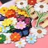 Pack of 39 butterflies flowers iron-on patches, appliqué patches for