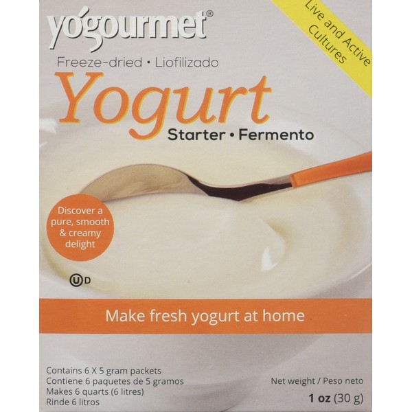 Yo Gourmet Freeze Dried Yogurt Starter - 1 Box Containing 6 Each 3 Gram Packets