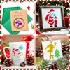 158Pcs Christmas Temporary Tattoo Stencils and 8 Body Markers for