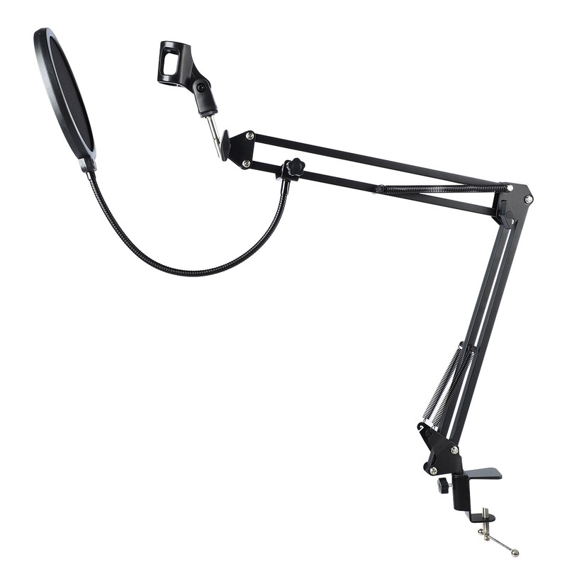 Boom Arm Microphone Adjustable Suspension Boom Rotatable Scissor Microphone Arm