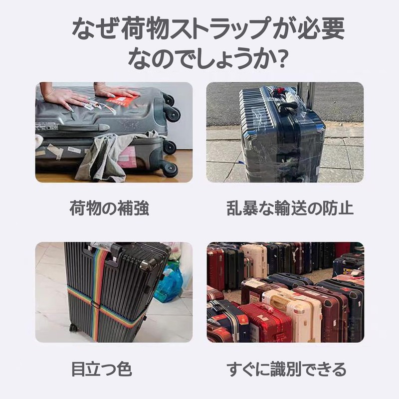 BLOOPIC Suitcase Belt, Luggage Strap, Carry Case Belt, Secure Luggage,