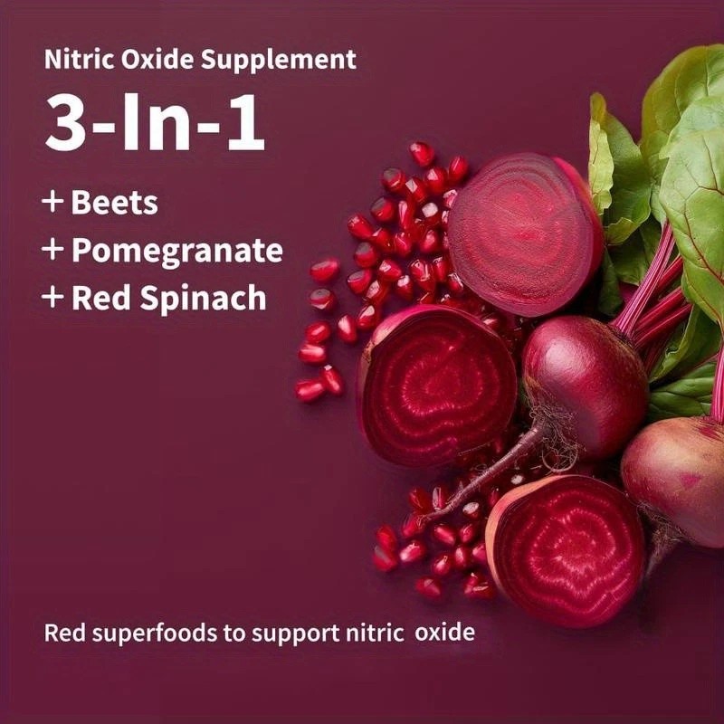 Supplements 2 Pcs Nitric Oxide Beet Root Organic Powder, Heart
