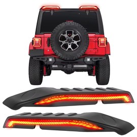 Aaiwa High Mount Brake Light with Turn Signals & Brake Lights, Extra Tail Light For 2018-2023 Wrangler JL Upgrade Roof Tail Lights