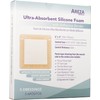 Ultra-Absorbent Silicone Foam Dressing with Border (Adhesive) Waterproof 6" X 6" (15 cm X 15 cm) (Central Ultra Absorbent-Foam Pad is 4.15" X 4.15") 5 Per Box (1); Wound Dressing by Areza Medical