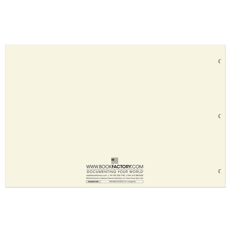 BookFactory Ledger Pad/Large 8 Column Accounting Ledger Columnar (Eight Columns)