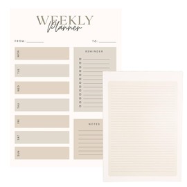 Wochenplaner-Notizblock, A4, A5, 50 Blatt, bedrucktes Abreiß-Notizbuch mit fester Rückseite, A4-Planer mit A5-Notizblock