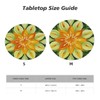 YGPARK Green Mandala Fitted Round Tablecloth with Elastic Edge Waterproof