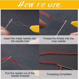 30 Pcs Hand Sewing Needles, Assorted Embroidery and Sewing Needles with Needle Threaders, Durable Metal Needles for Hand Stitching and Crafting