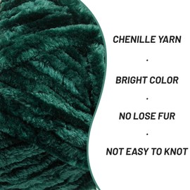 Hilo grueso y esponjoso de chenilla para ganchillo, hilos de felpa suaves para tejer a mano, voluminoso 3x100g (3x45 m) hilo para manta de bebé para ganchillo Amigurumi, hilos de terciopelo esponjoso