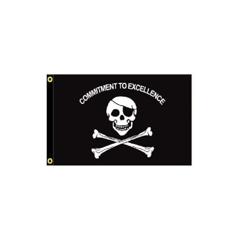 3X5 RAIDERS PIRATE COMMITMENT TO EXCELLENCE FLAG BANNER 100D GROMMETS
