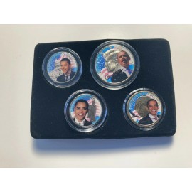 OBAMA INAUGURAL [COIN] COLLECTION, 4 COINS, First Commemorative Mint, 2009