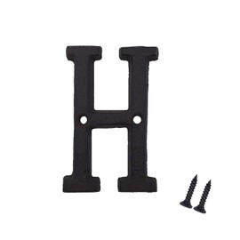 YICC 3 Inch House Letters, Cast Iron Mailbox Letter/Home Address Letter, Letter H