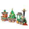 MacKenzie-Childs Christmas Train Ornament - Set of 3