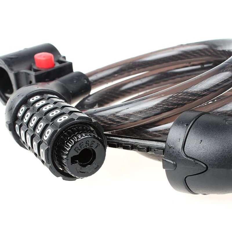 origin ダイヤル式 ワイヤーロック TONYON ブラケット付き 自転車用 盗難防止 ダイヤル5桁 ブラック 自転車盗難防止グッズ