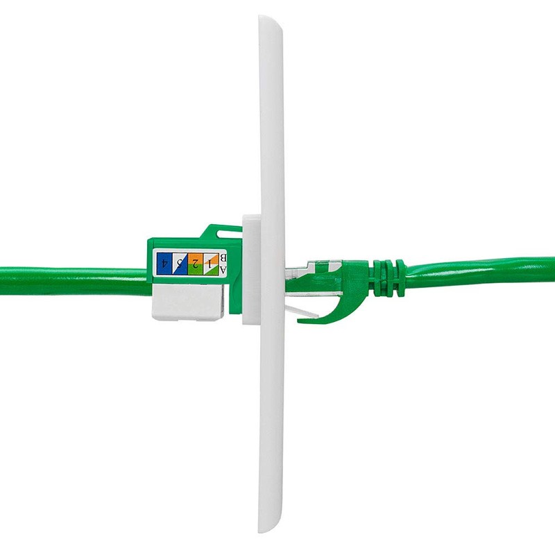 Cmple - RJ45 Keystone Jack 90 Degree Cat6 Keystone Jack