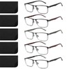 ORANZI 5 pack Business Style Reading Glasses Men Blue Light