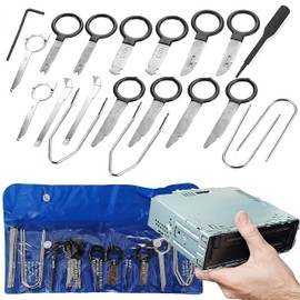 Retoo Unlocking Tool Car Radio Removal Tool 20-Piece Car Radios Tool Release Universal Disassembly Tool Navigation Radio Navigation Radio Navigation Navigation Navigation Radio Navigation Unlocking