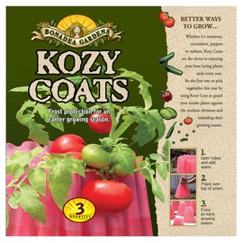 Kozy Coats Insulating Plant Protector | Gardening Teepees for Young Tomatoes, Cucumbers, Peppers and Eggplants Plant Insulators Protection | Highly Durable & Reusable | Red- Set of 3