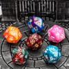 DND Dice, QMAY 6 x 7 Set Polyhedral Double-Color Dice