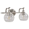 ANDY STAR Brushed Nickel Bathroom Light Fixture, 2 Light Bathroom