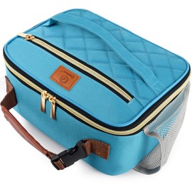 Genteen Lunch Box for Men Women Adults Kids - Insulated LunchBox Reusable, Zip Closure & Buckle Handle, Portable Cooler for Work, School, Travel (Teal)