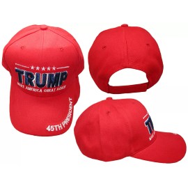Trade Winds Trump 2024 Make America Great Again 45th President Red Embroidered Hat Cap
