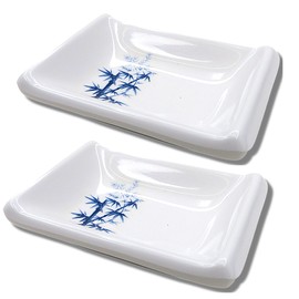 Needzo Melamine White Soy Sause Dish and Condiment Dipping Bowls, Chawanmushi Bowl Dip Containers for Condiments and Sauces, Pack of 2, 3.75 Inches