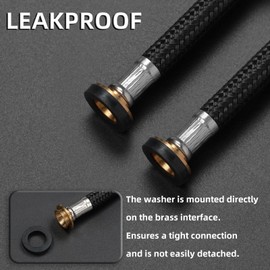 SHANFO Z1OK Shower Hose, 2.5 m Stainless Steel, Universal Replacement Hose, Flexible and Kink Protection, 99 Inch Long Shower Hose, Chrome,