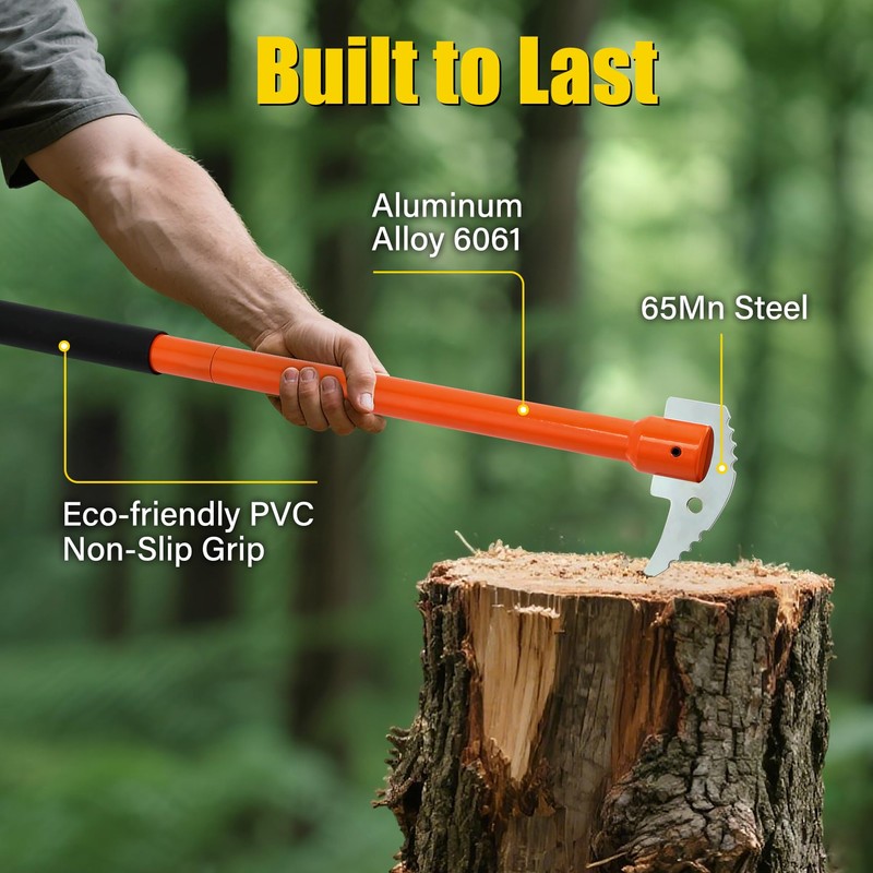 PIRIPARA 30 Inches Pickaroon Logging Tool, Hookaroon Log Roller Forestry
