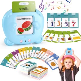 SlowTon Talking Flash Cards for Toddlers - Bilingual Reading Literacy Game 224/510 Word, Puzzle Toys Readers