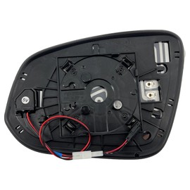 Passenger Side Mirror Glass Assembly With Plastic Backing Plate Heated Compatible with 2019-2023 Toyota Rav4, Rav4 Hybrid (Blind Spot Detection System) BSD