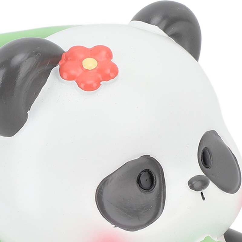 Panda Bamboo Pen Holder Cute Shape Large Capacity Resin Multipurpose