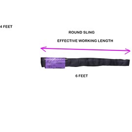 Black Spanset 6ft Polyester Round Sling Lifting Straps for Aerial Hoop Lyra Circus Perform Rigging or Strage Light Video Use (Puple -Vertical Capacity 2,600 lbs, 6FT)