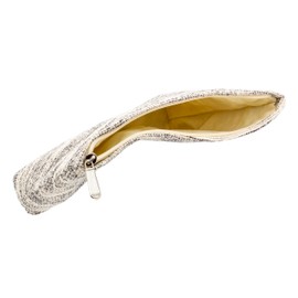 PAZIMIIK Makeup Bags for Purse Zipper Cosmetic Pouch Large Travel Canvas Make Up Organizer Tool Pouch for Women and Girls,Ripple Grey