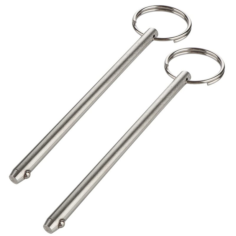 2 Pack Long Quick Release Pin, Diameter 1/4"(6.3mm), Overall Length